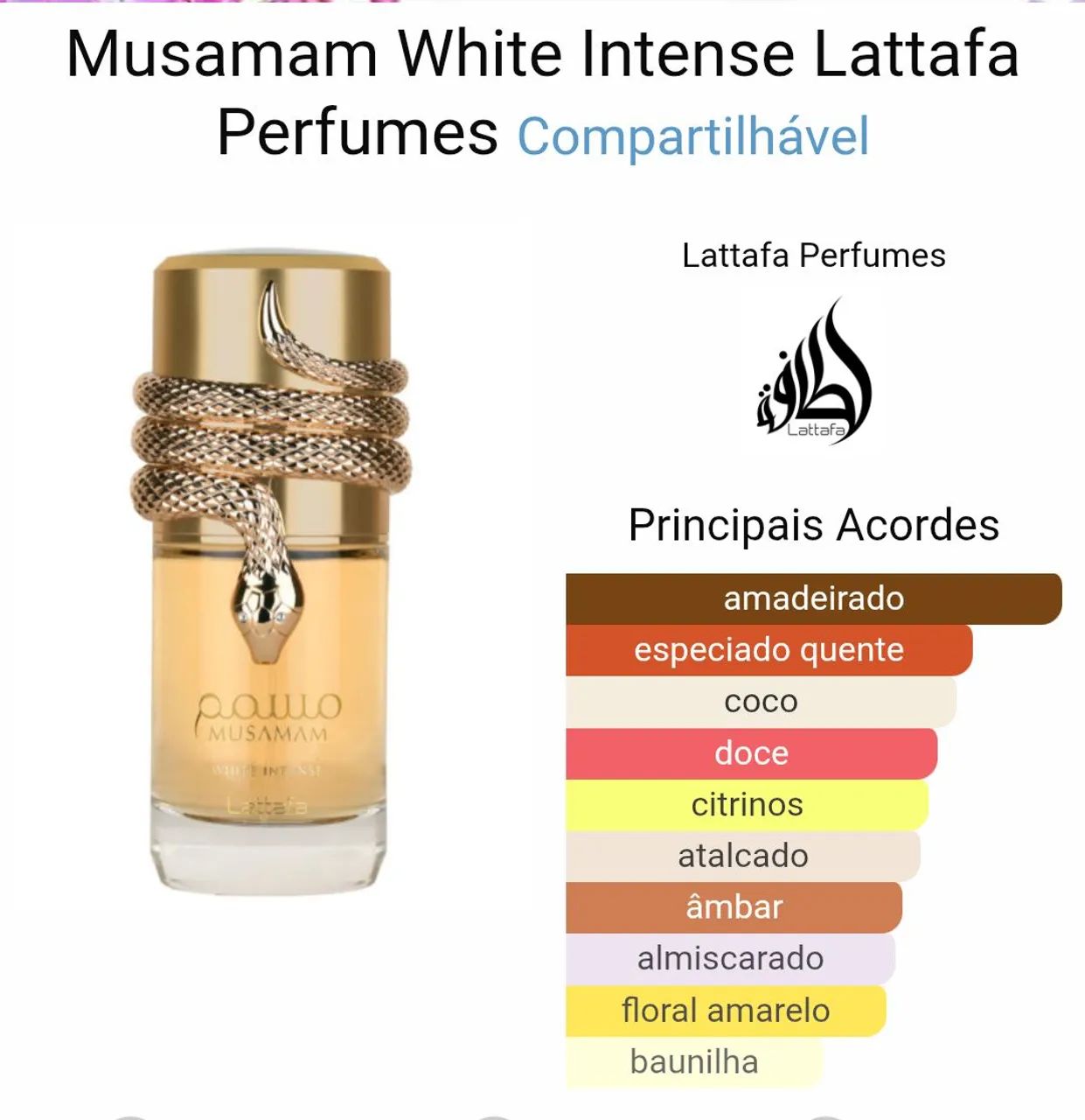 Musamam white Lattafa - 100 % Original - lacrados  - Foto 3