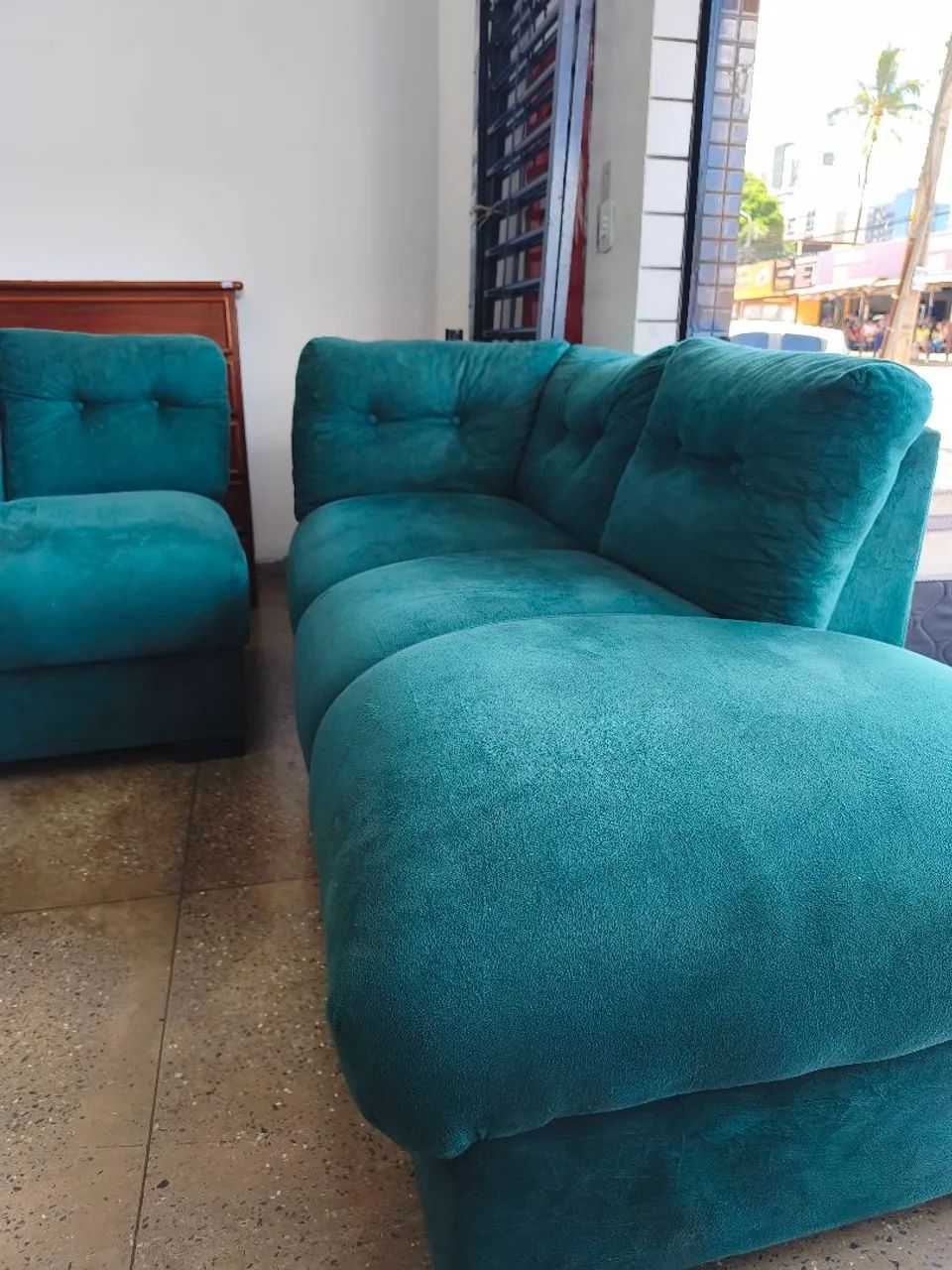 Sofá de Canto Verde - Moderno, Aconchegante e Espaçoso - Foto 3