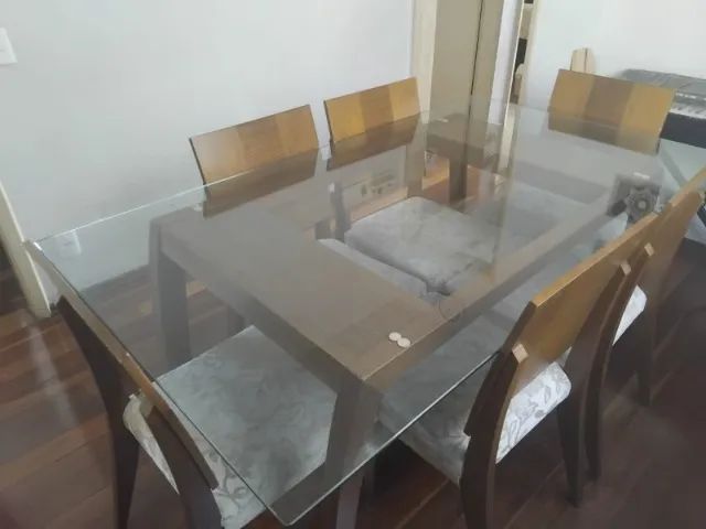 Conjunto completo de mesa de jantar com 6 cadeiras - Foto 3