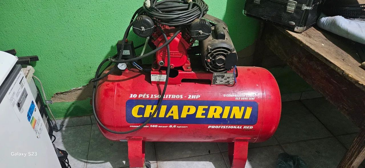 Vende-se compreensor,  10 pes 150 lts estado de novo!!! - Foto 5