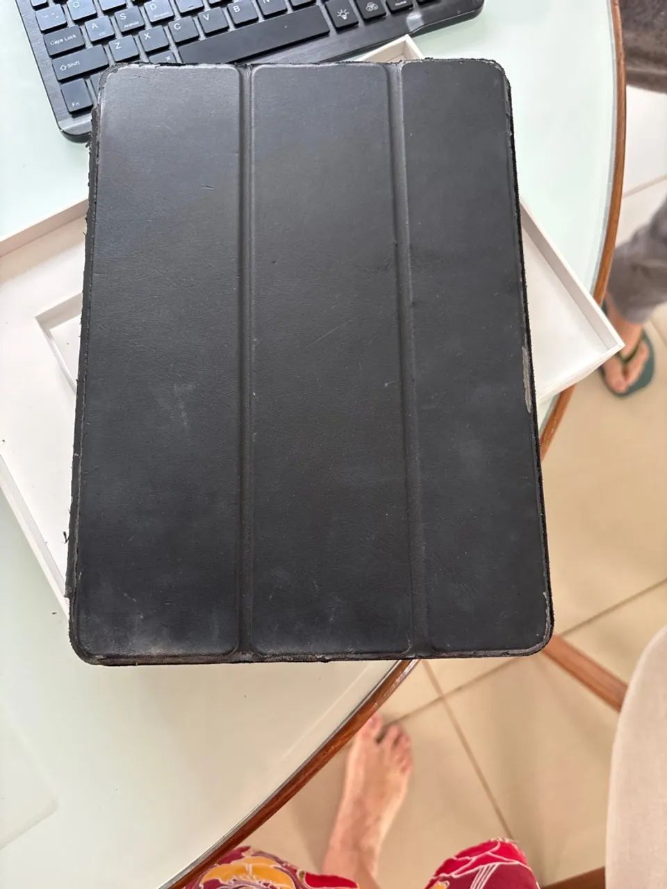 iPad 2 usado com capa, película, caneta e teclado - Foto 2