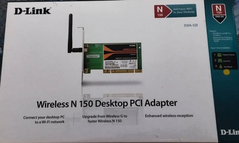 Adaptador Wi-fi D-link Pci Dwa-525 Wireless N 150mbps