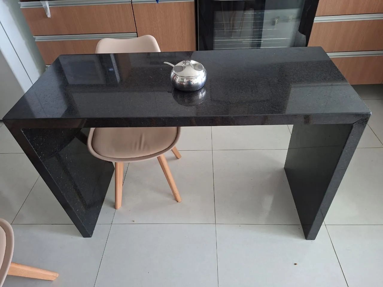 Mesa de mármore preto São Gabriel - Foto 2