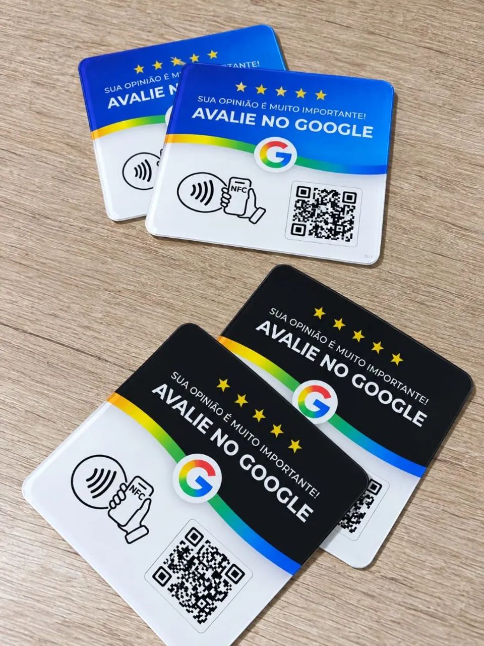 Placa NFC do Google com QR codé personalizado  - Foto 2