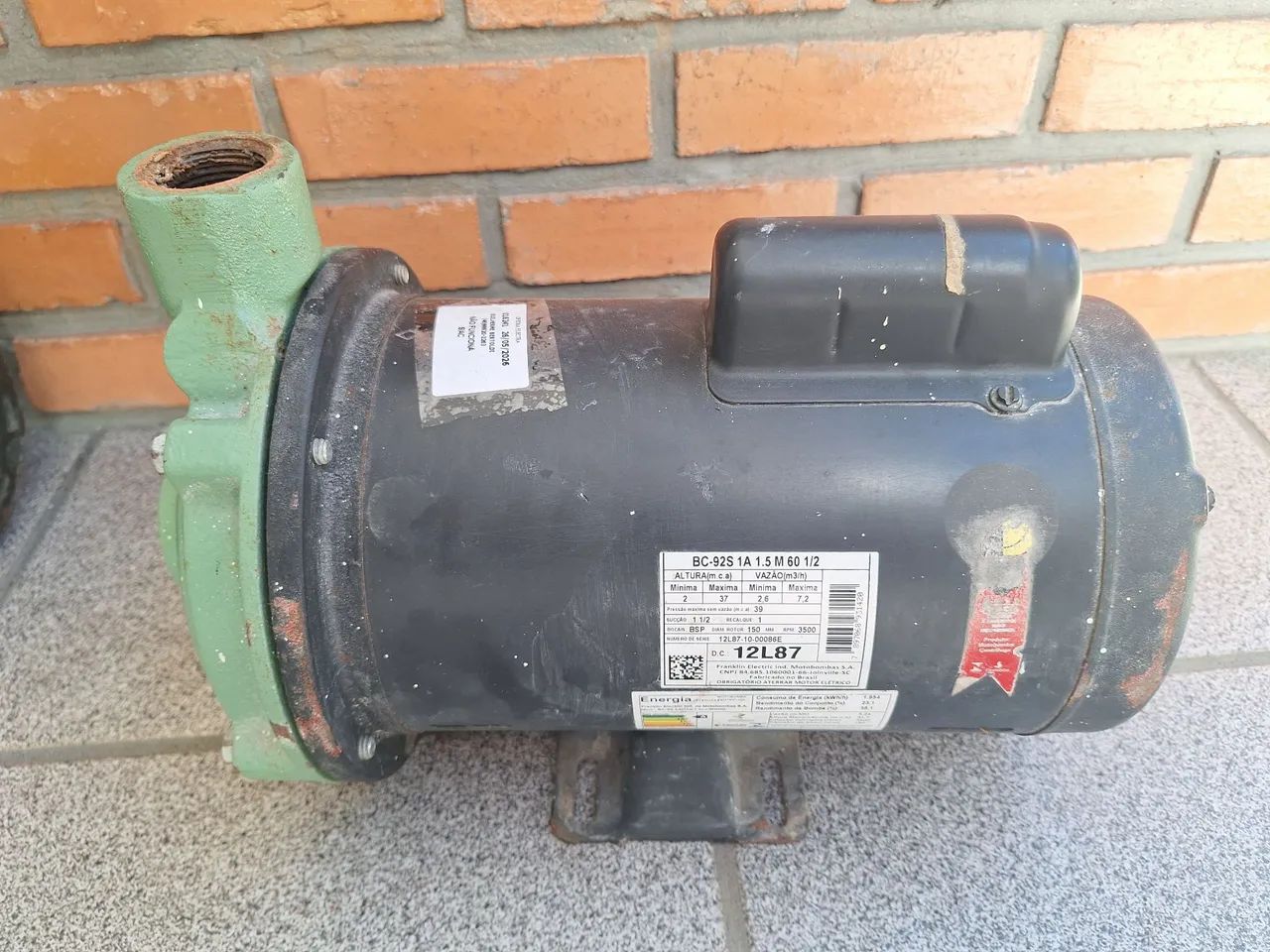 Moto Bomba Schneider BC-92S
