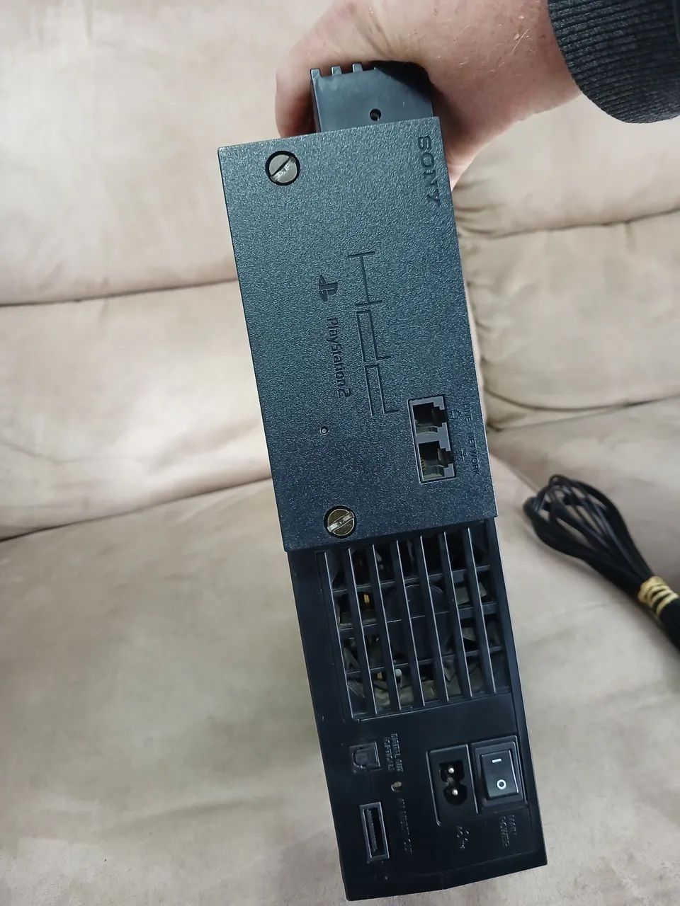 Ps2 fat com HD e CD de desbloqueio. - Foto 2