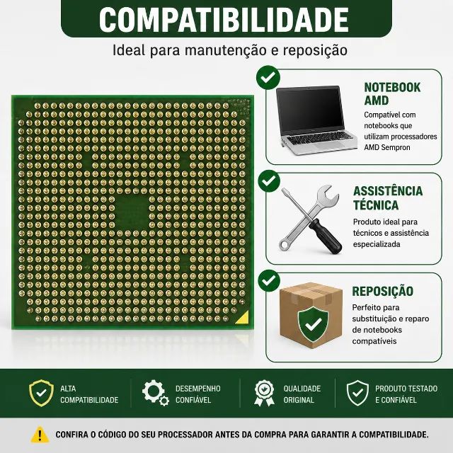 Processador AMD Sempron Notebook Mobile Socket S1 - Foto 4