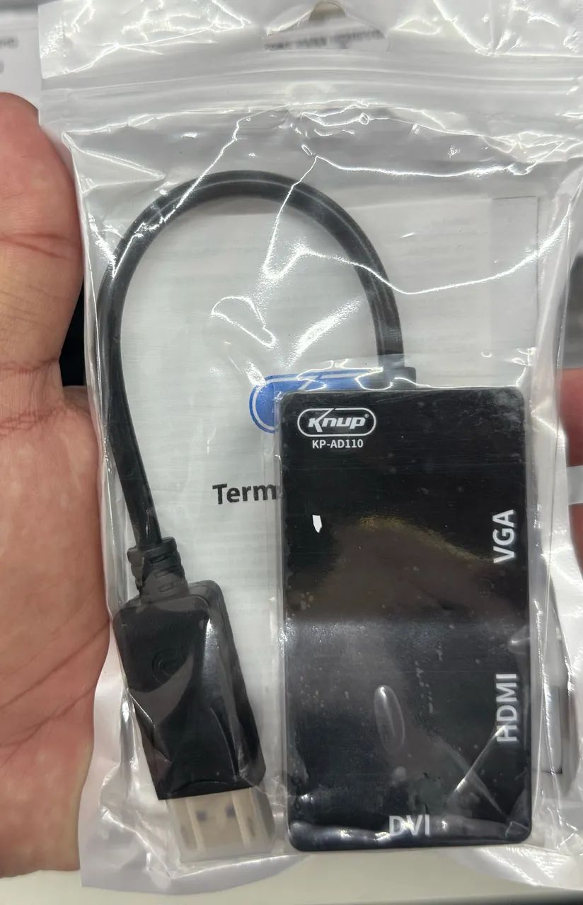 ADAPTADOR DISPLAYPORT PARA HDMI/VGA/DVI REF.: