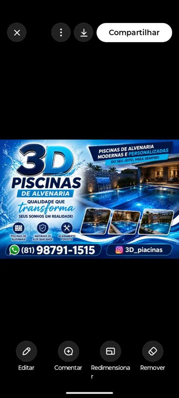 3D piscinas (construção de piscinas)