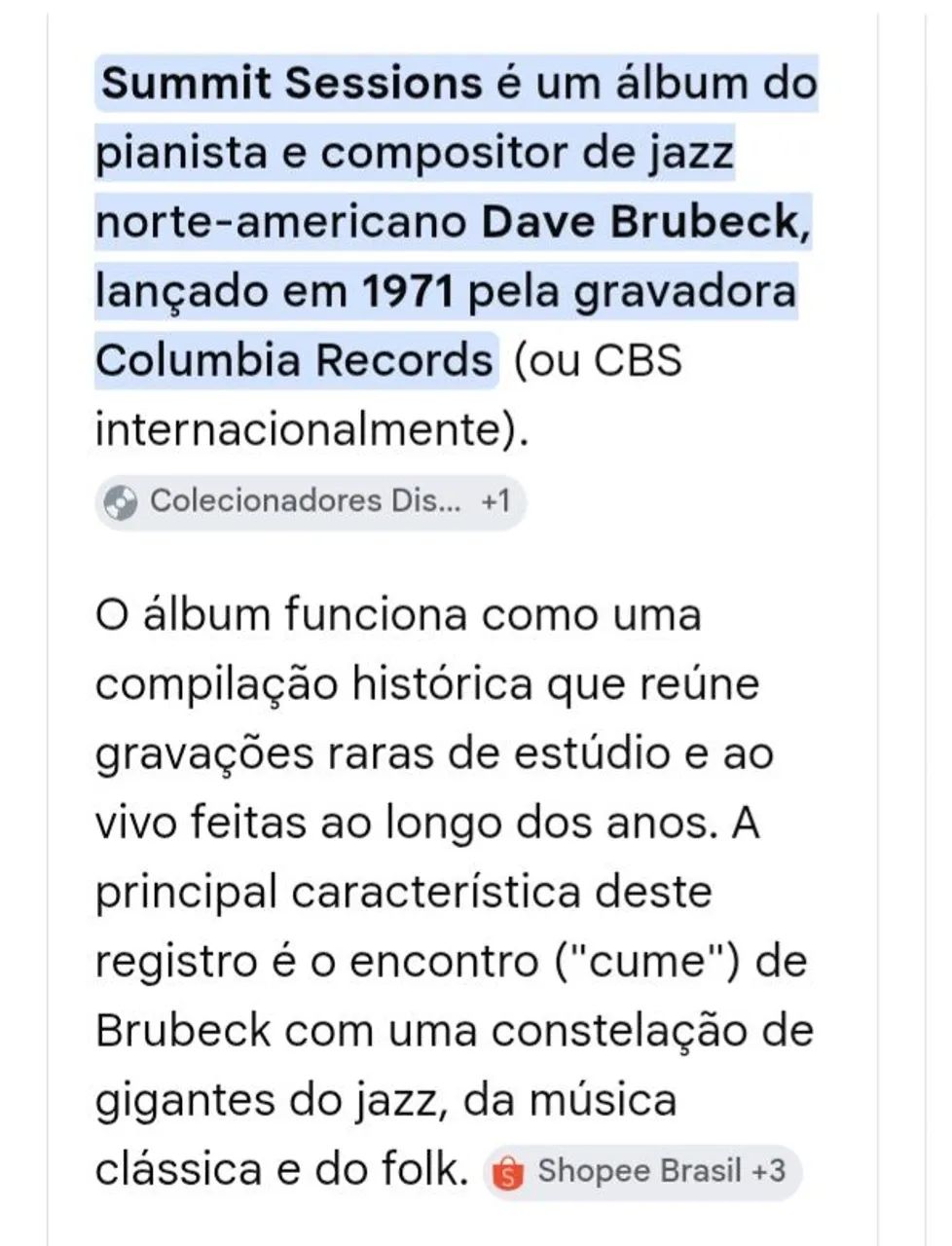 LP Dave Brubeck The Summit Sessions 1950-69 Ótimo estado - Foto 4