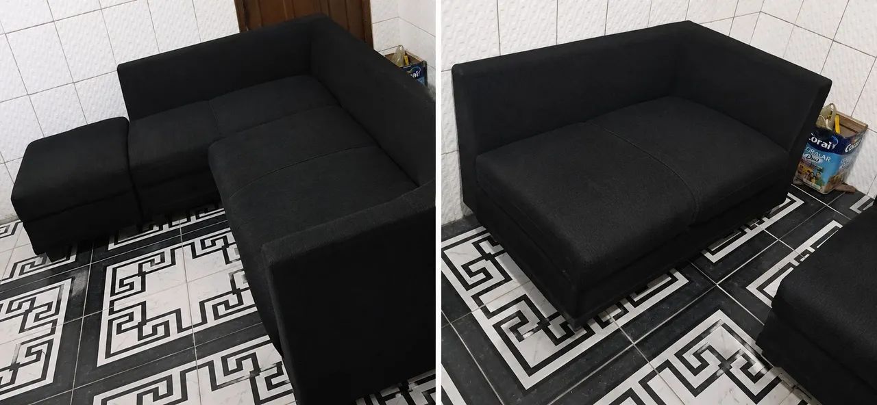 BEM CONSERVADO! SOFÁ GRANDE + PUFF INCLUSO + CAPAS DE ALMOFADAS