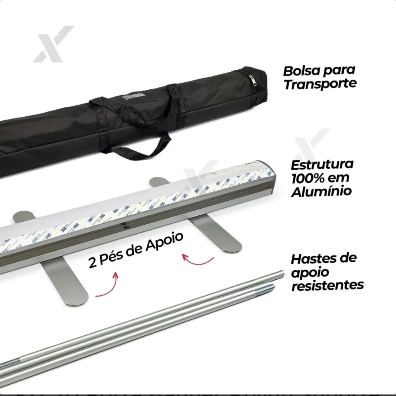 Suporte Banner Alumínio 2,0 x 0,80 - Foto 2