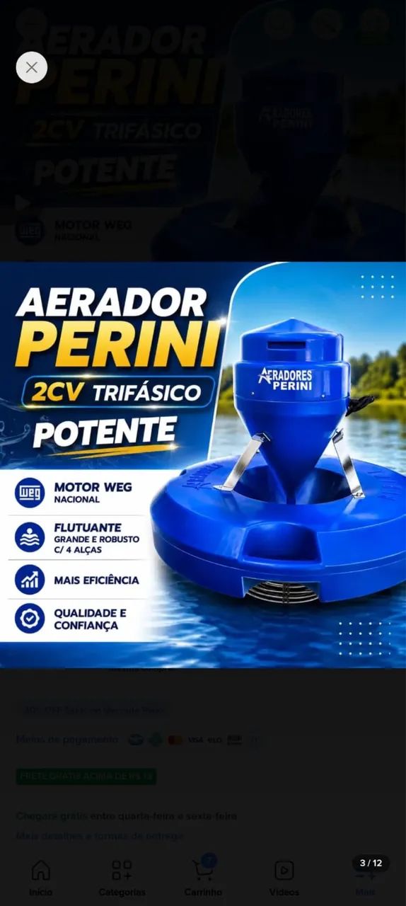 Aerador 2cv trifásico  - Foto 2