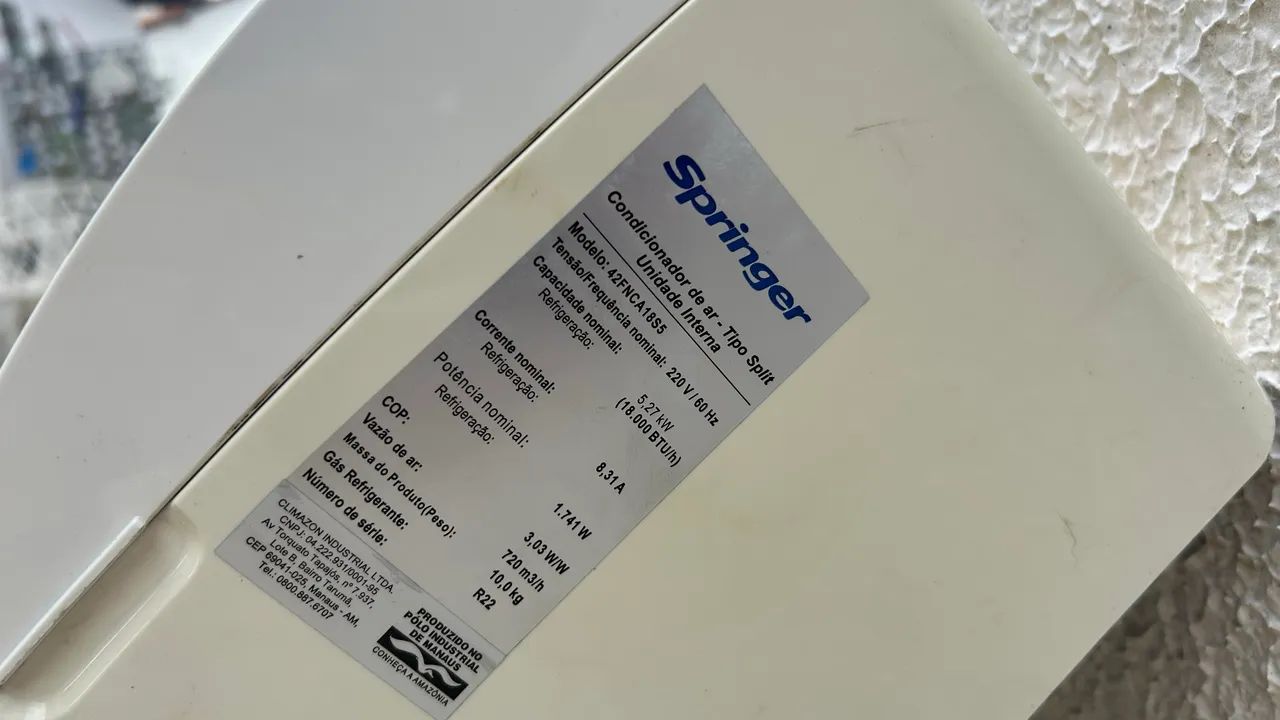 Ar Condicionado Springer 18.000 BTUS - Foto 2