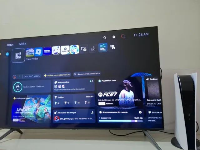 PS5 e dois controles - Foto 5