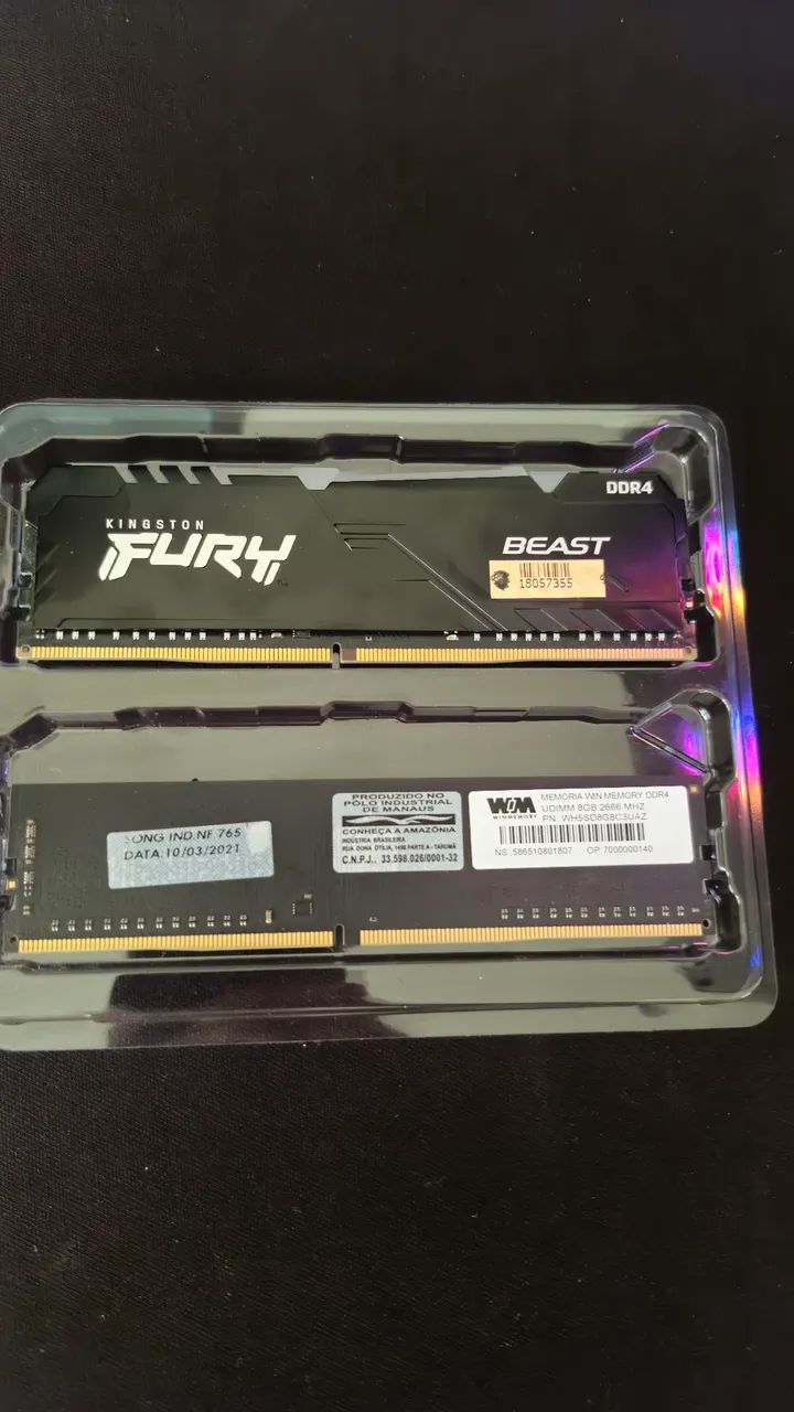 2x memória ram DDR4