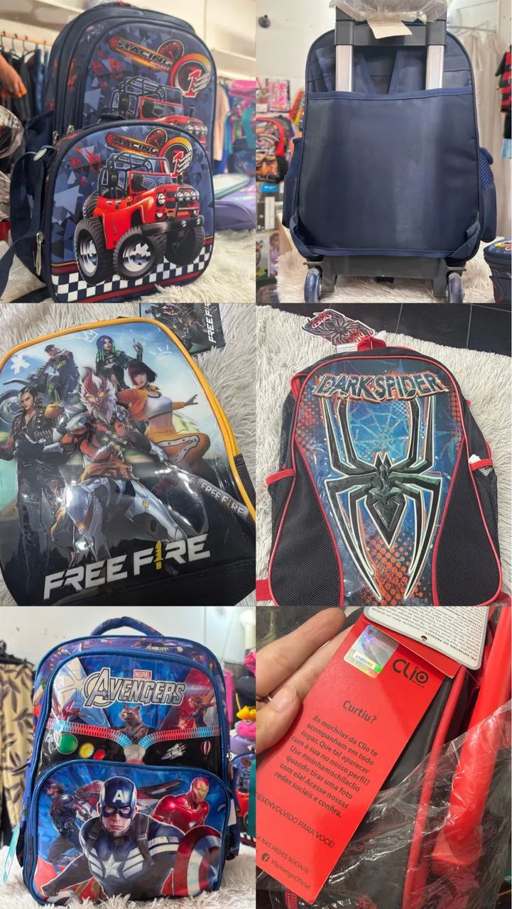 Mochilas, Bolsas e Lancheiras Infantis - Vários Modelos - Foto 3