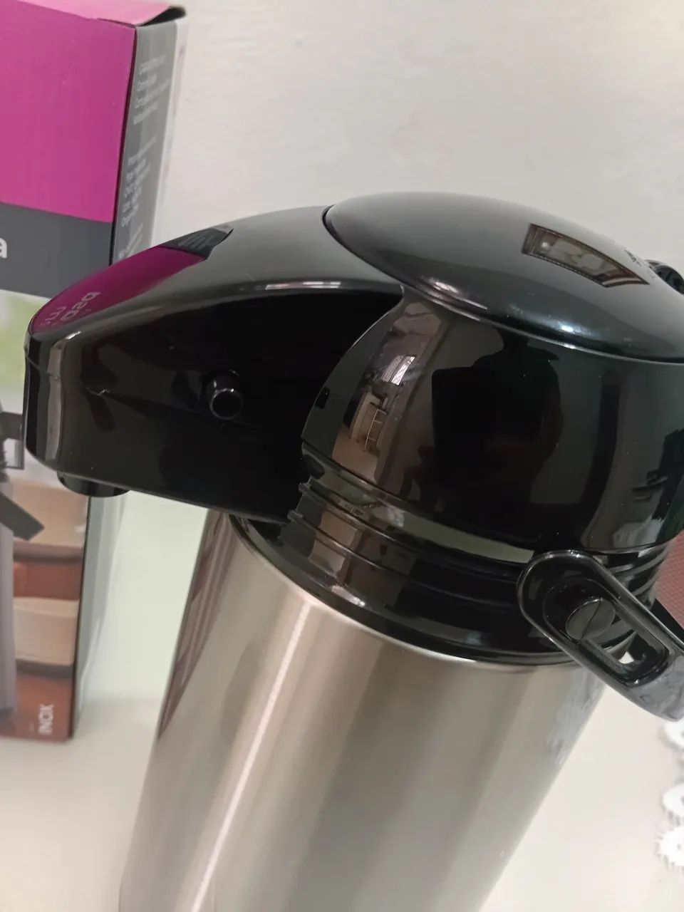 Garrafa Térmica Inox 1L nova - Foto 2