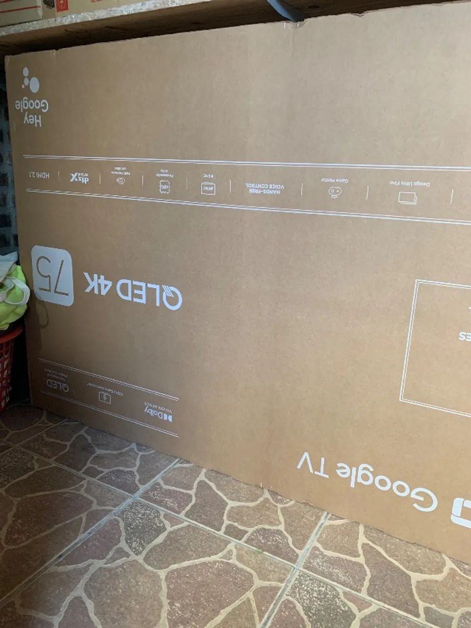 Caixa de papelão para transporte de TV 75 polegadas 