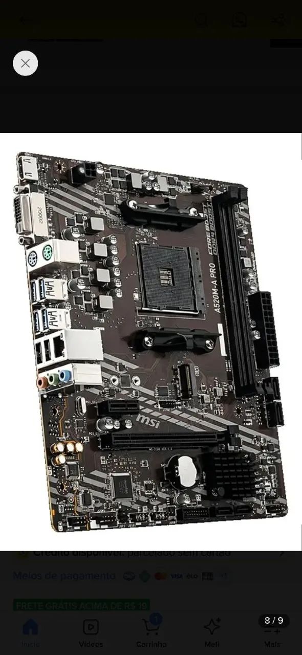 Placa Mãe A520M - Foto 3
