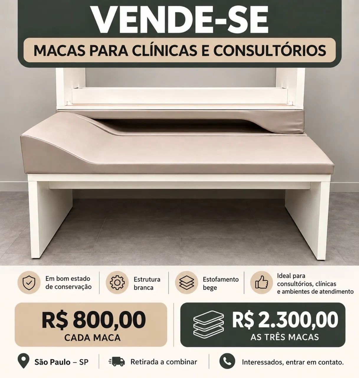 Maca para atendimento ao paciente 