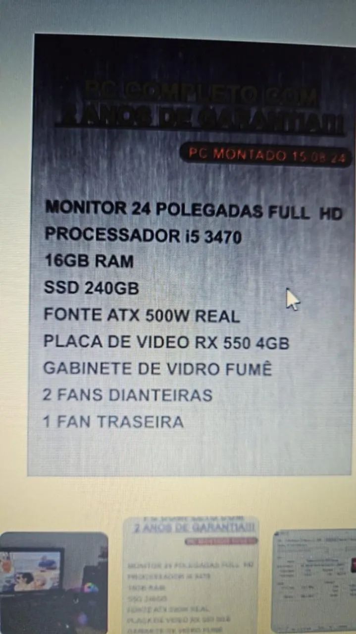 PC GAMER COMPLETO + USB DE INTERNET +MOUSEPAD +MOUSE  - Foto 2
