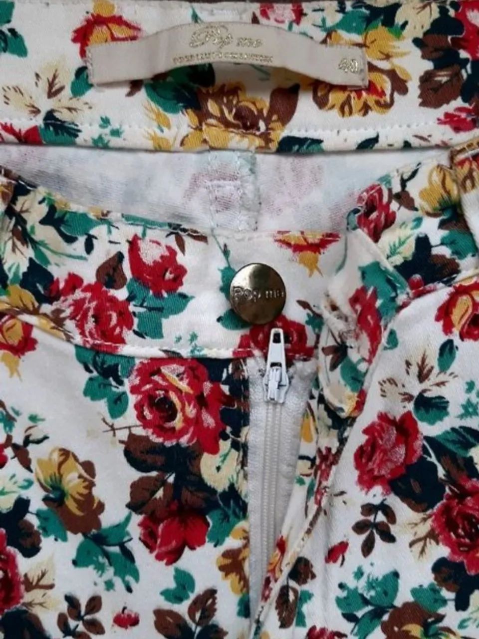 calça floral pop me justa reta tam.40 - Foto 4
