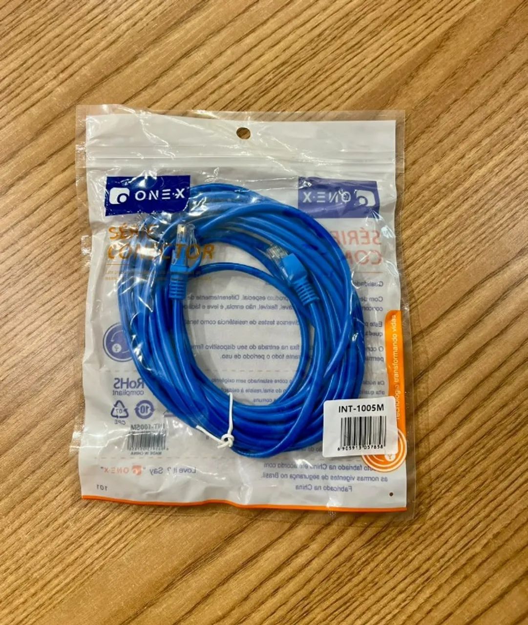Cabo De Rede RJ45 Azul 5 Metros