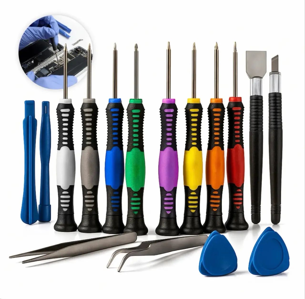 Kit Chaves Ferramenta 16 Peças Abrir Celular iPhone Android