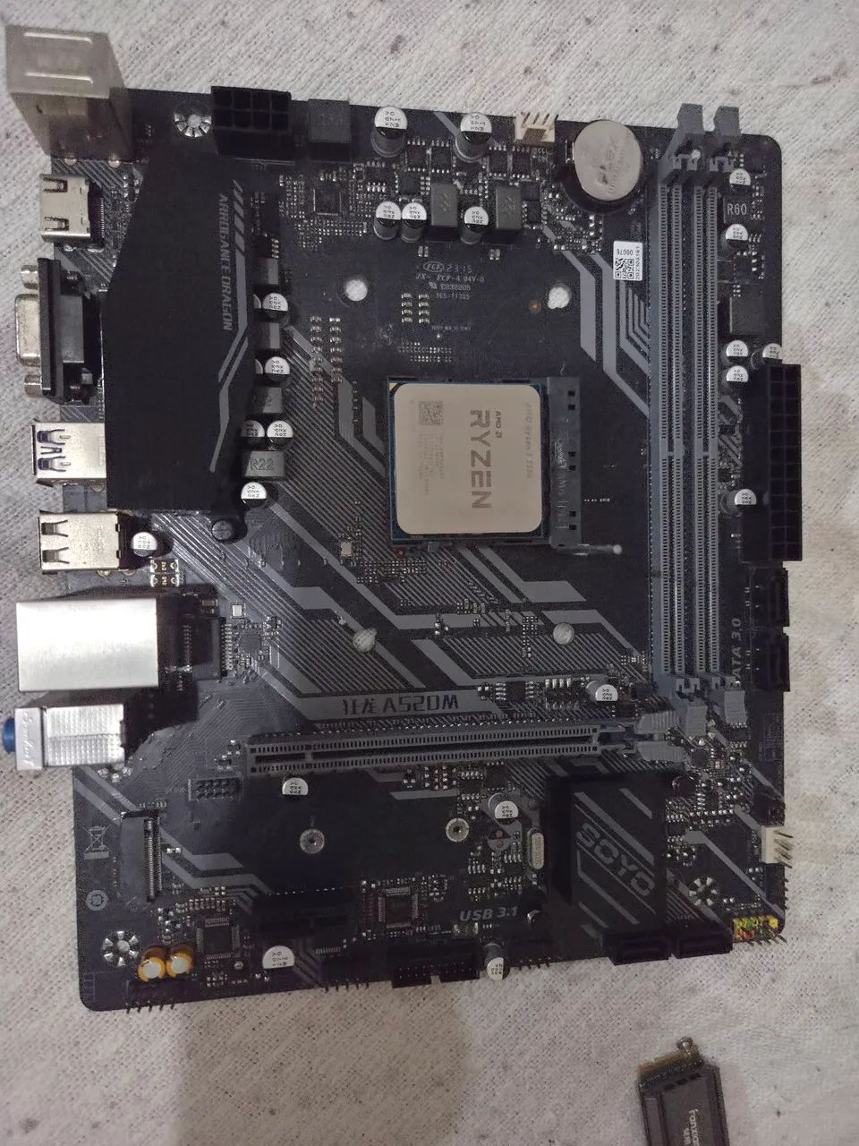 Processador ryzen 5 5500 e placa mãe soyo A520 - Foto 4