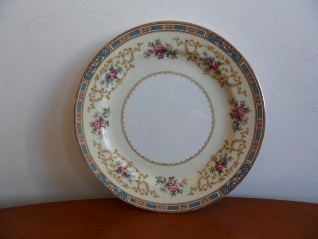 6 Pratos de Salada (Saucer Plates) Porcelana Chinesa Noritake 5032 Colby Blue - Foto 6