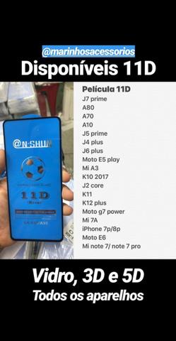 Película para celular 11D 5D vidro e silicone