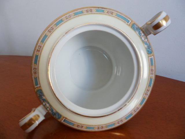 Açucareiro (Sugar Bowl & Lid) em Porcelana Chinesa Noritake 5032 Colby Blue - Foto 6