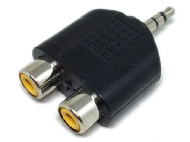 Adaptador P2 Para 2 Rca Fêmea Auxiliar Audio