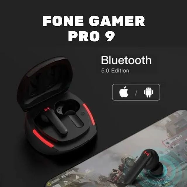 Fone de Ouvido Bluetooth Gamer Sem Fios