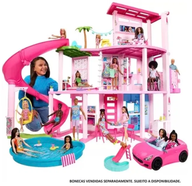 Playset – Barbie – Nova Casa De Férias Malibu – Colorida – Mattel