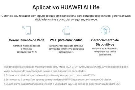 Roteador HUAWEI AX2S, Wi-Fi 6 5 e 2.4 GHz, 4 Antenas, Rede Mesh, Wi-Fi com mapa de calor - Foto 2