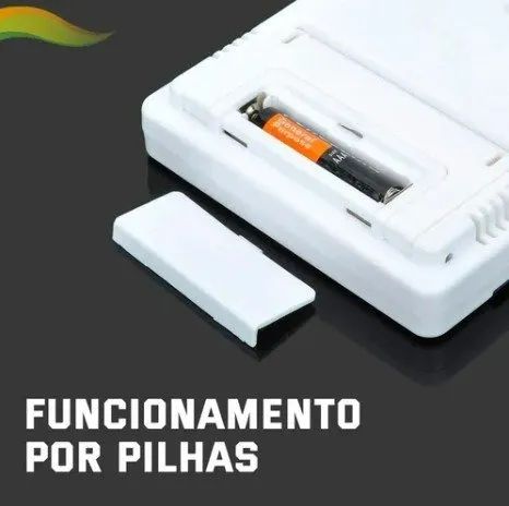 Termo Higrômetro Sensor Medidor Temperatura Digital Externo Interno - Foto 5
