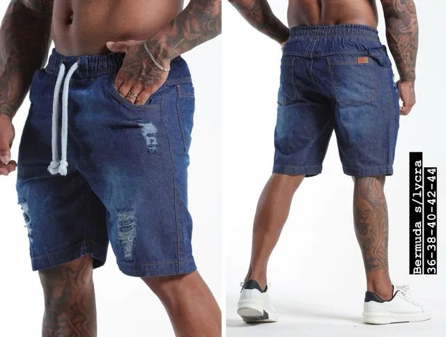 Bermuda jeans masculina  - Foto 4