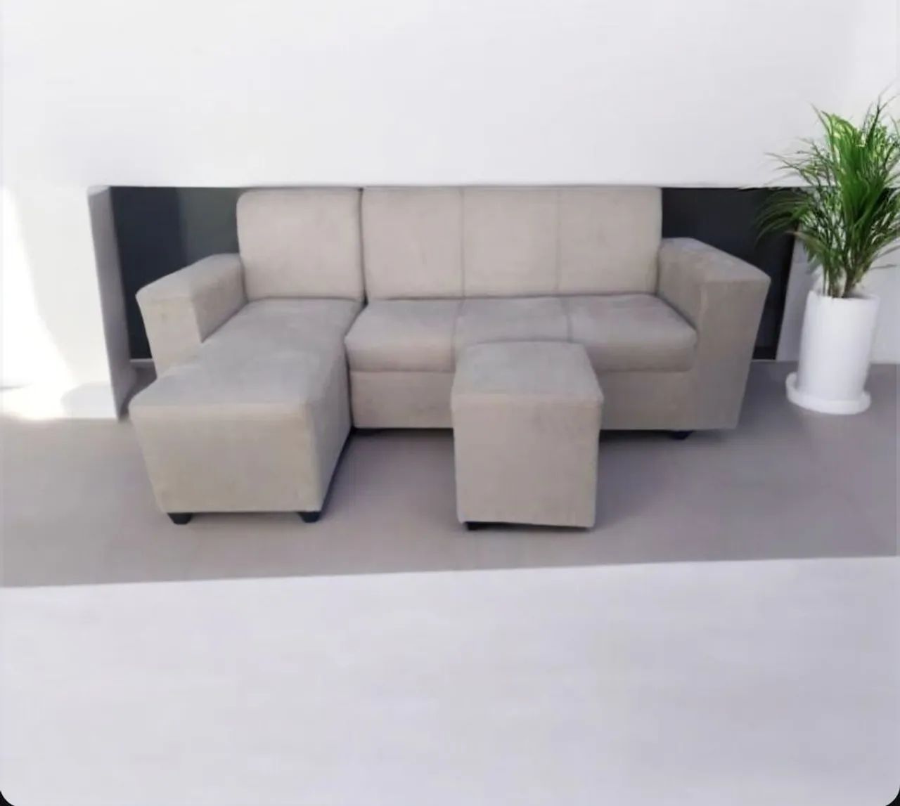Sofá Retrátil de 4 Lugares 2 metros com Chaise 