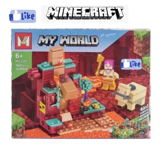lego minecraft my world mg339c go-zp0314 26x22cm -162pçs
