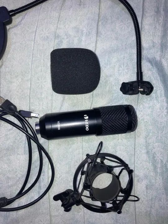 Microfone condensador Vedo vd800 kit completo em ótimas condições! - Foto 4