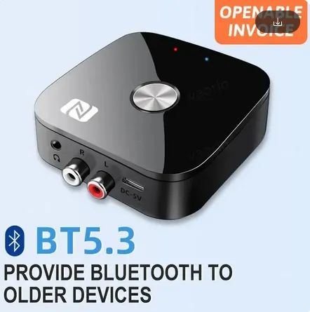 Receptor de Áudio Bluetooth 5.3 Rca 3.5mm