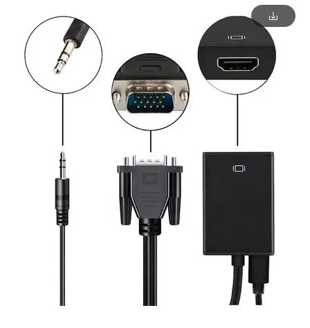 Cabo conversor VGA para HDMI com saída de áudio - Foto 3