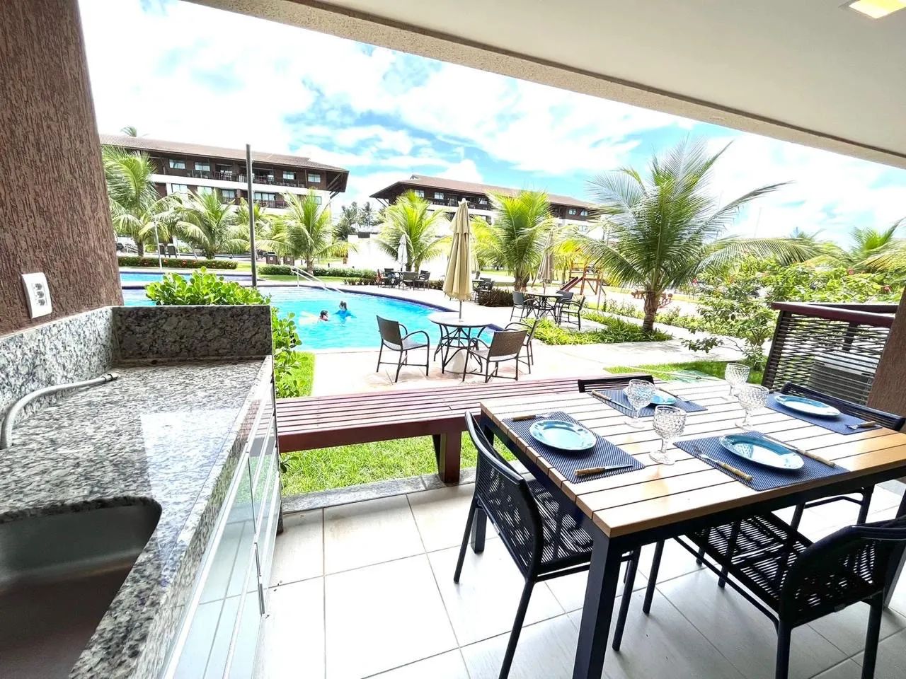 Flat 03 quartos no Cupe Beach Living