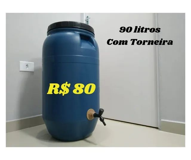 Tambor barrica 90 litros com torneira, eram de envase alimentícios  - Foto 4