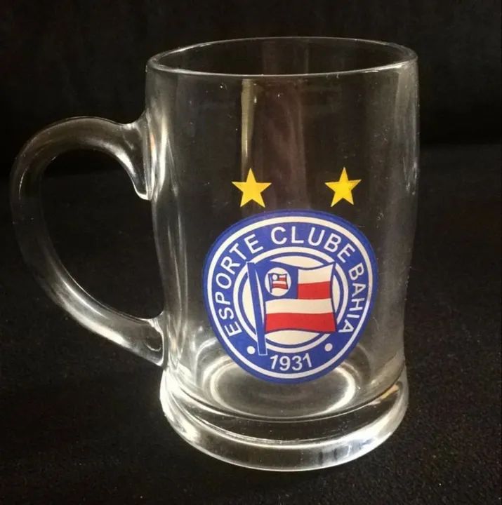 Caneca Cerveja de Vidro Ec Bahia Oficial