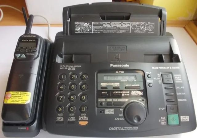 fax com telefone sem fio panasonic kxfpc95