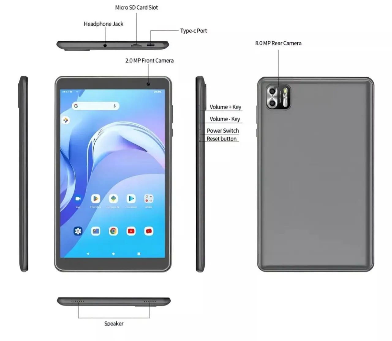 Tablet pritom 8 polegadas 4 de RAM 64 memória de armazenamento  - Foto 3