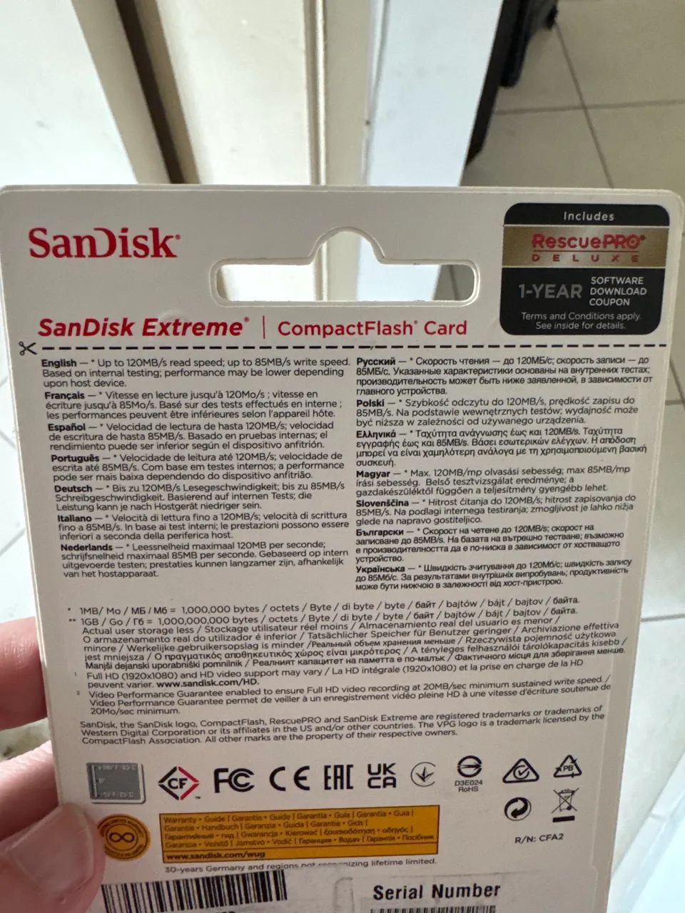 Sandisk Extreme CompactFlash Card 64Gb - Foto 2